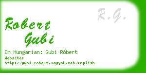 robert gubi business card